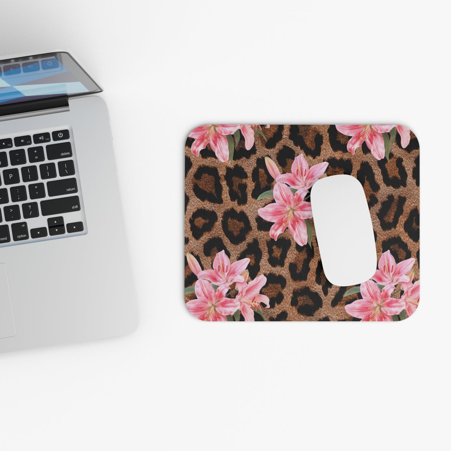 Print flowers Mouse Pad