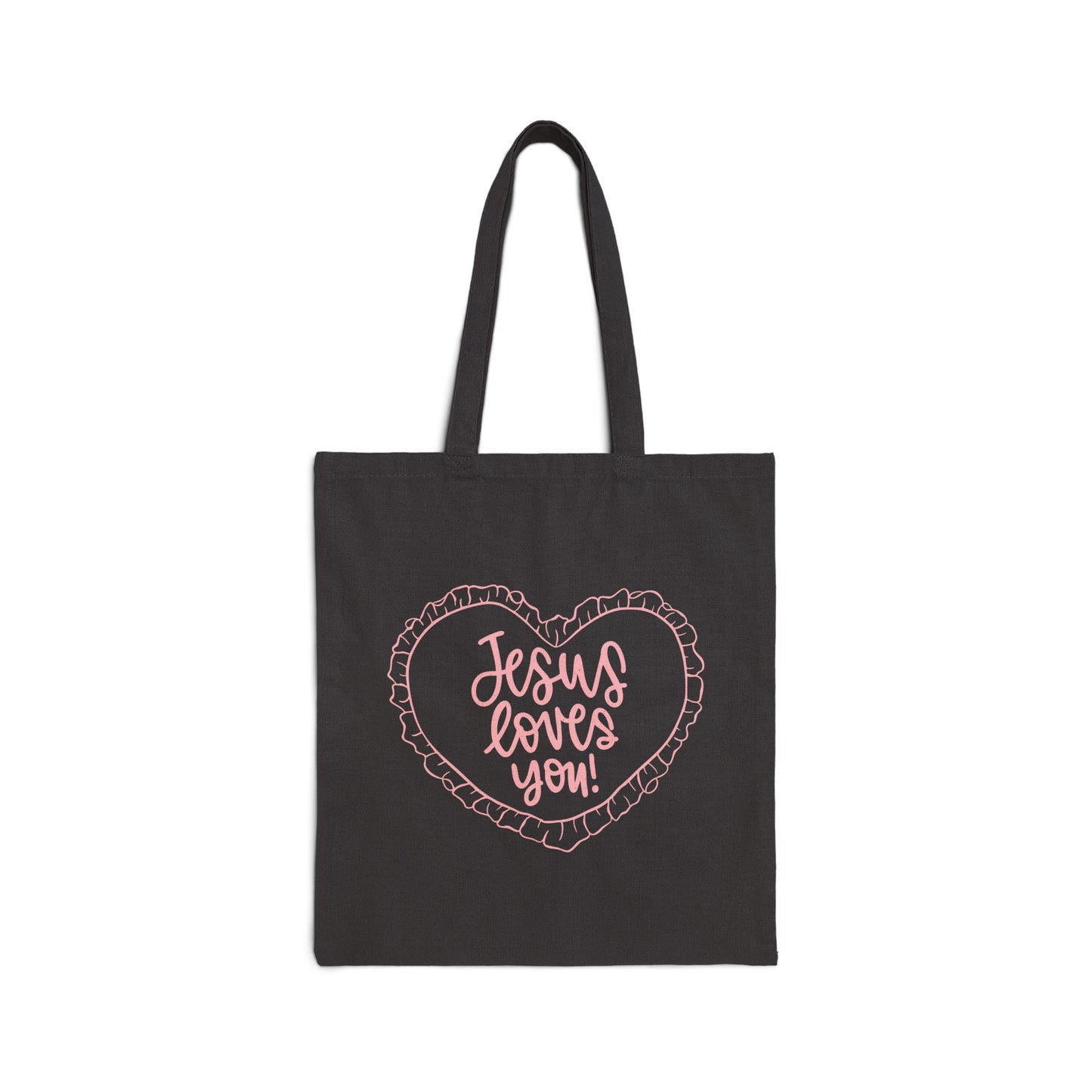 Jesus loves you in pink Cotton Tote Bag
