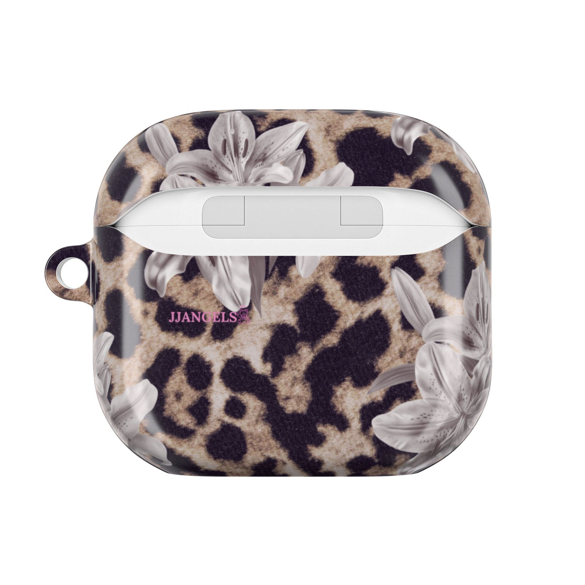 Leopard with lilies AirPods case