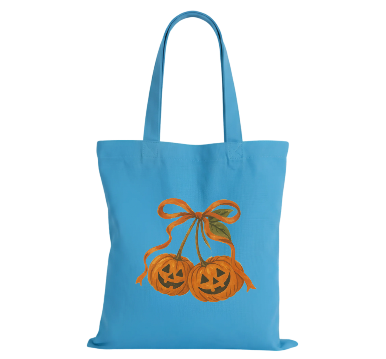 Orange Bow Cotton Tote Bag