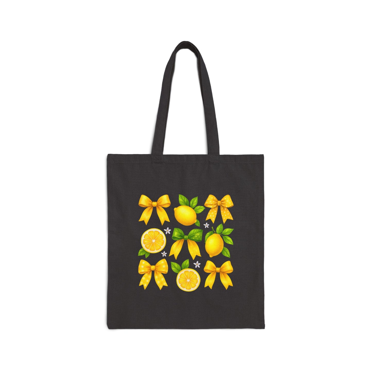 Lemons and bows Cotton Tote Bag