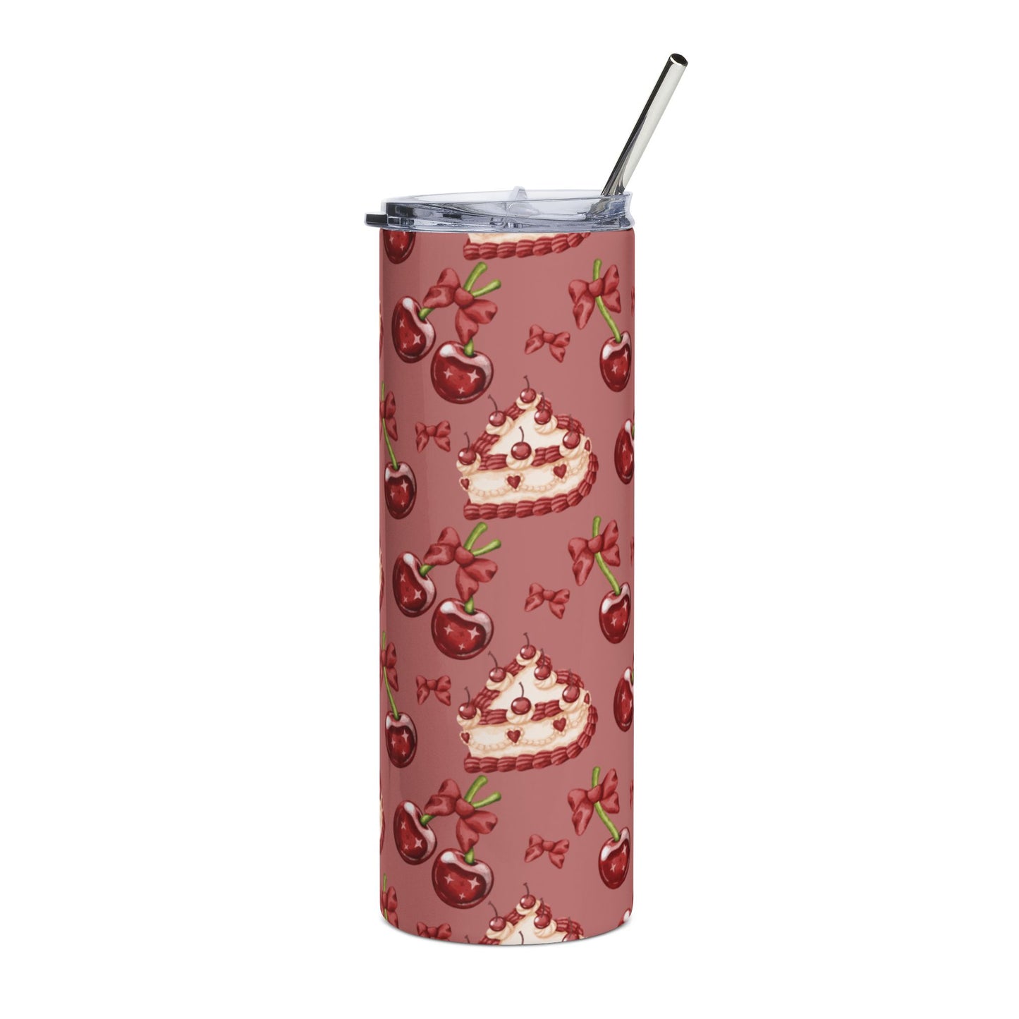 Cherry cake + free straw topper