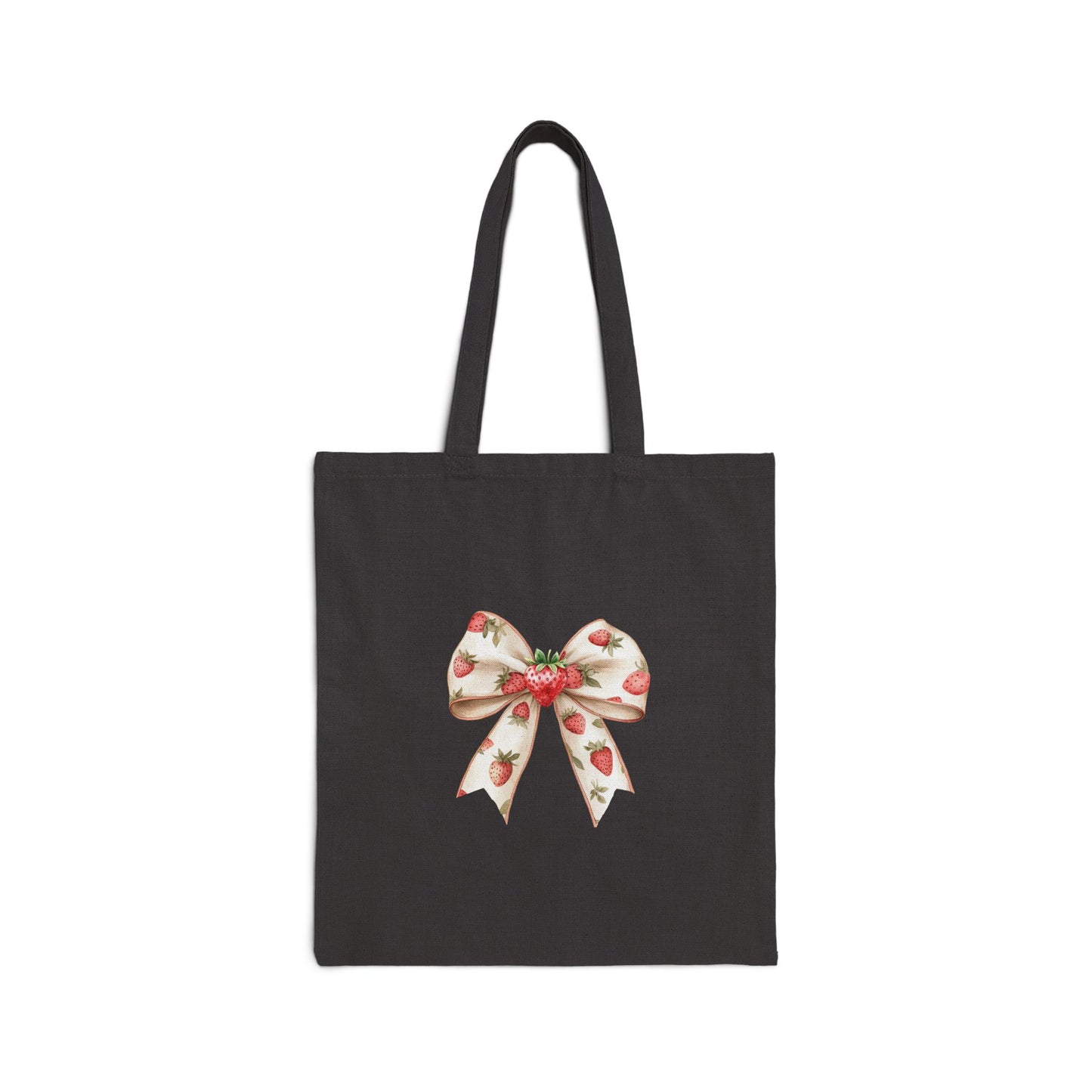 Berry Bow Cotton Tote Bag