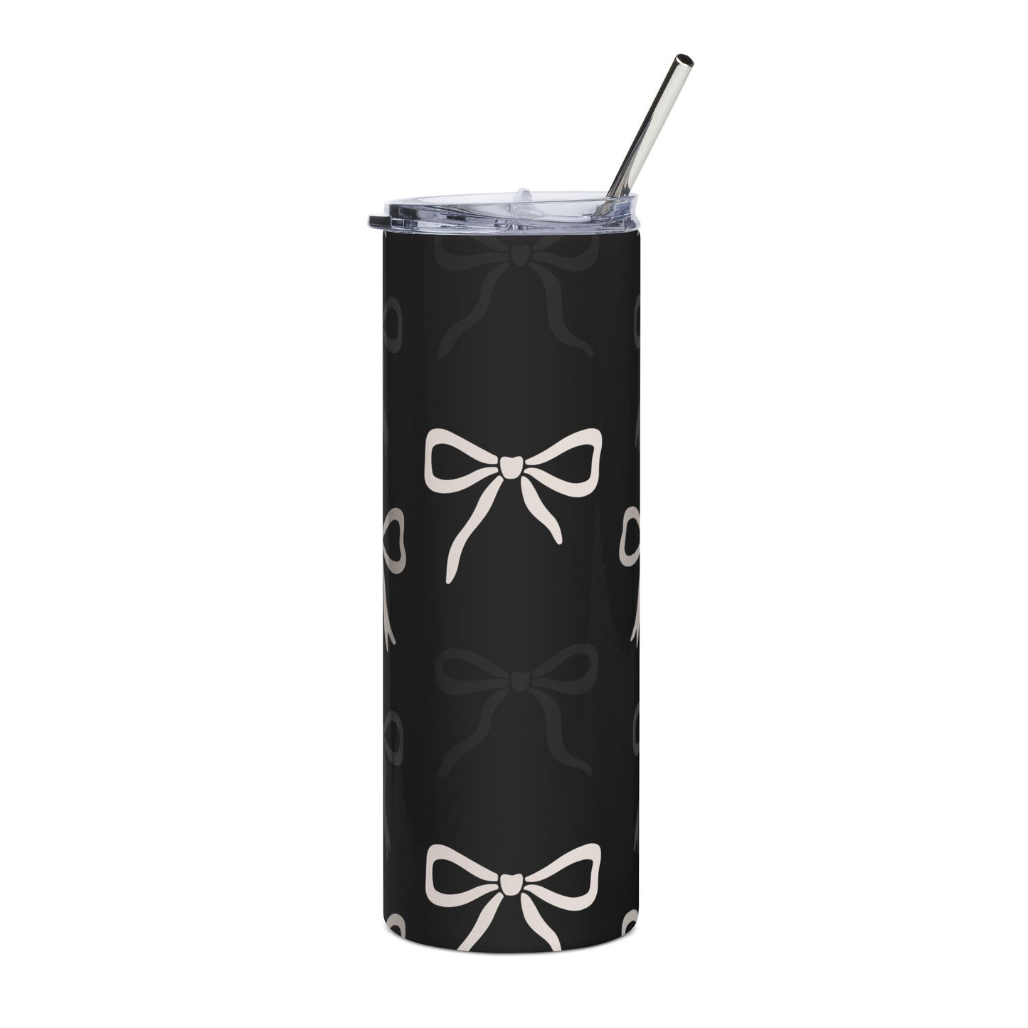 Midnight bows tumbler + free straw topper