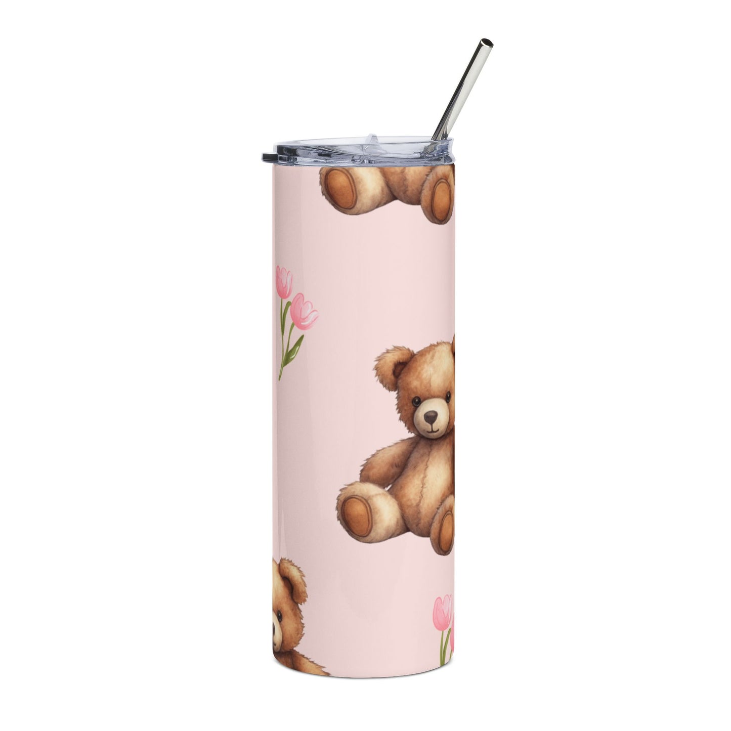 Berry tulips tumbler + free straw topper