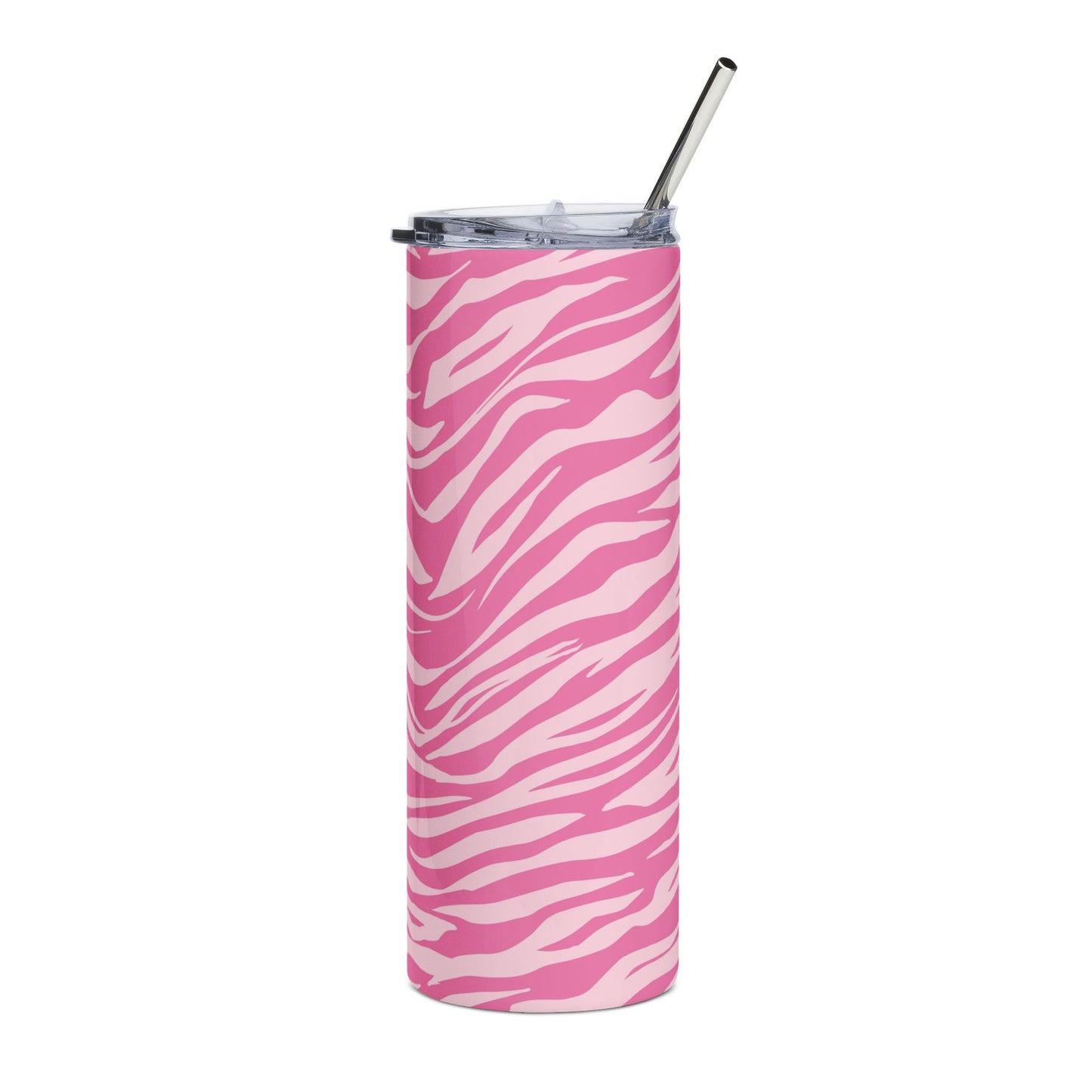 Pink cheetah with love + free straw topper