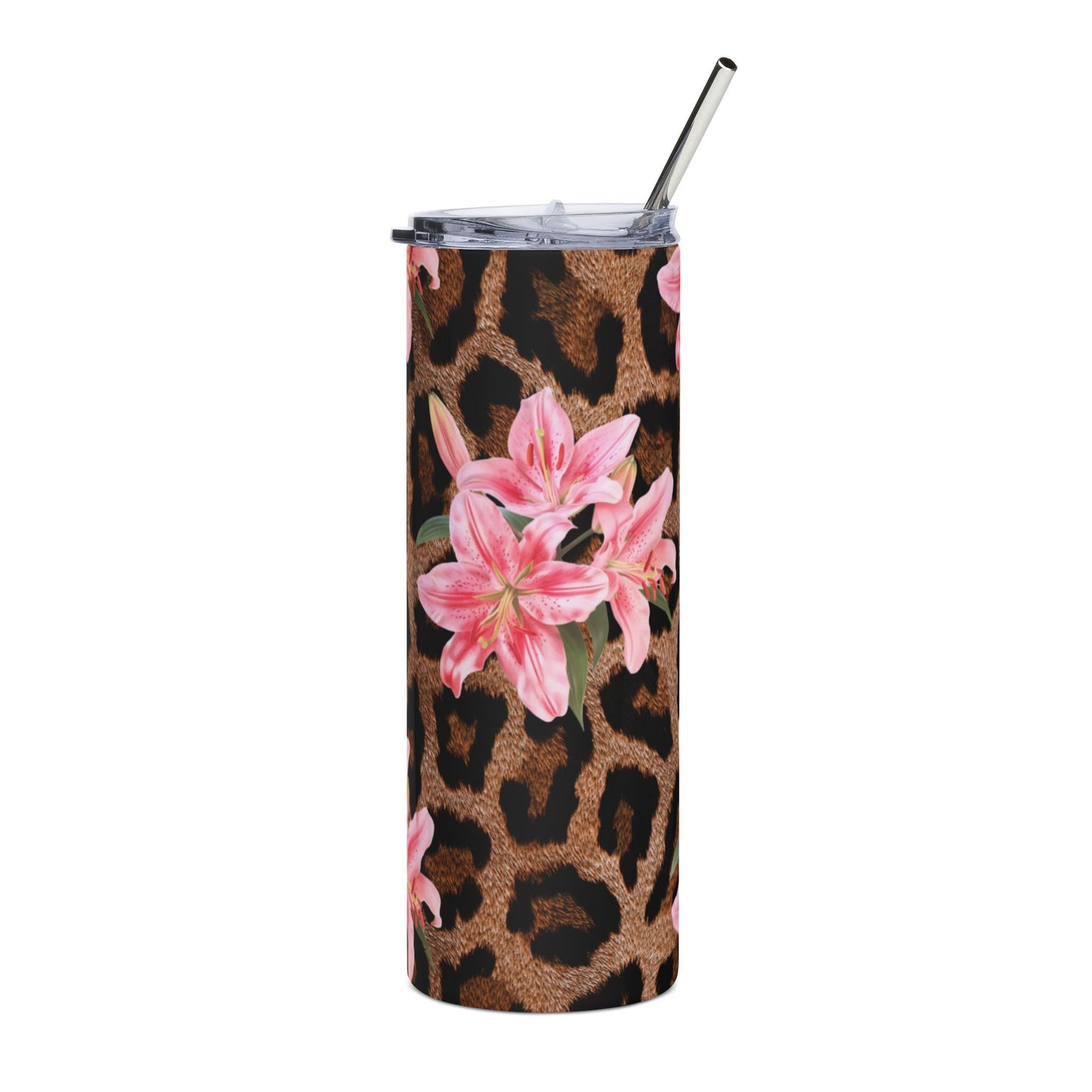Lilies print + free straw topper