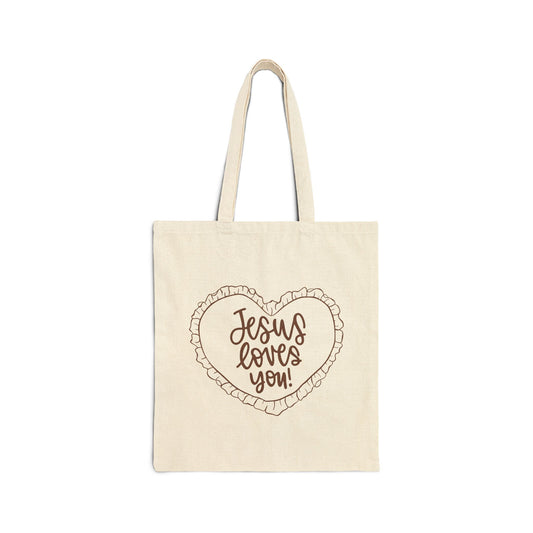 Jesus loves you Cotton Tote Bag
