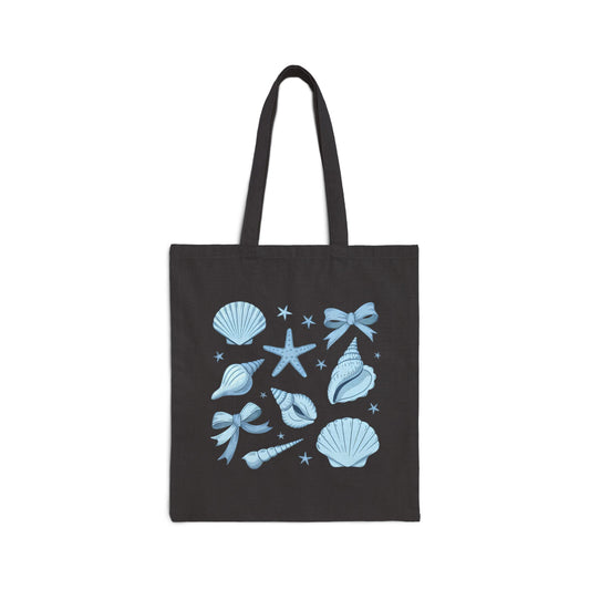 Blue waves Cotton Tote Bag