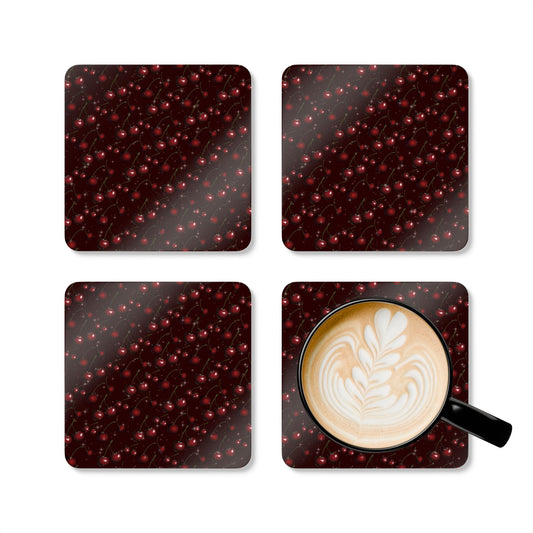 Cherry red Coasters (2)