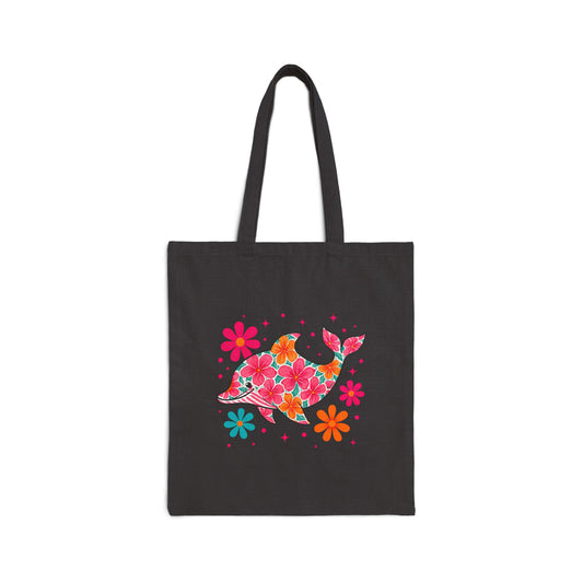 Dolphin Cotton Tote Bag