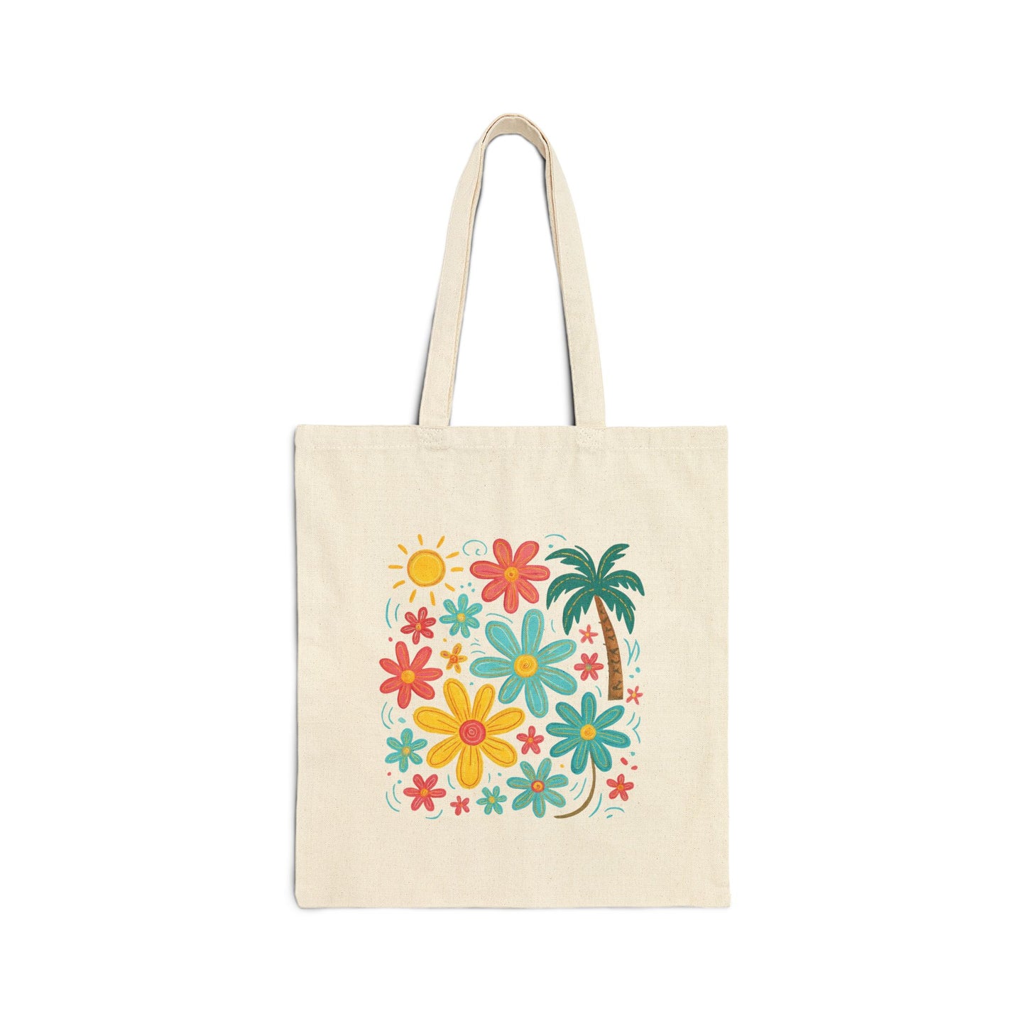 Flower Day Cotton Tote Bag