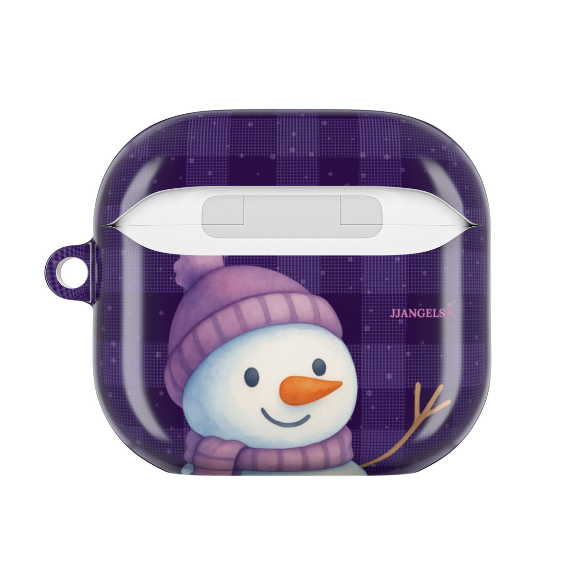 Purple snowman AirPods case