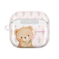 Bear and Flowers AirPods case