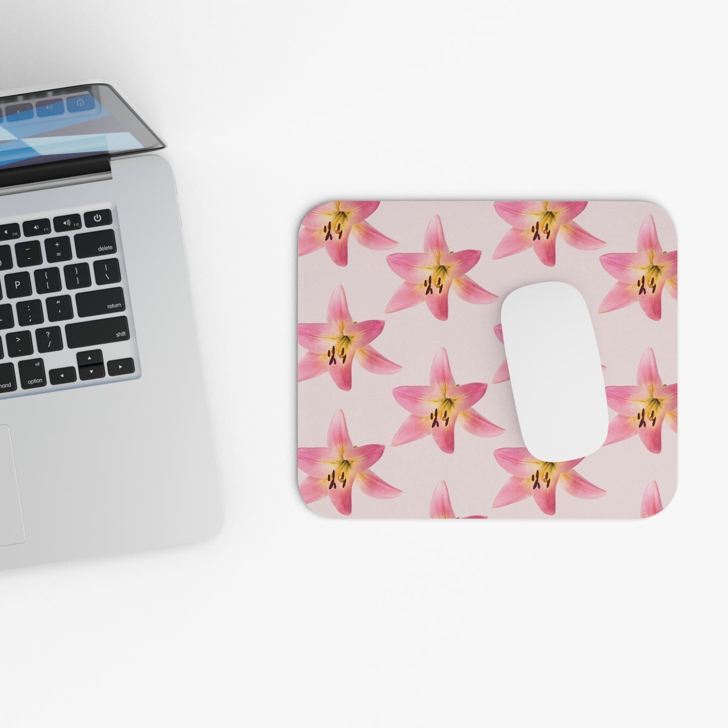 Pink lilies Mouse Pad