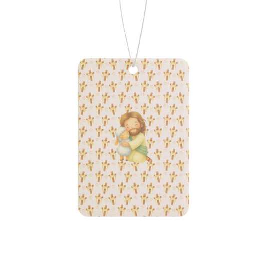 Jesus hugs Car Freshi