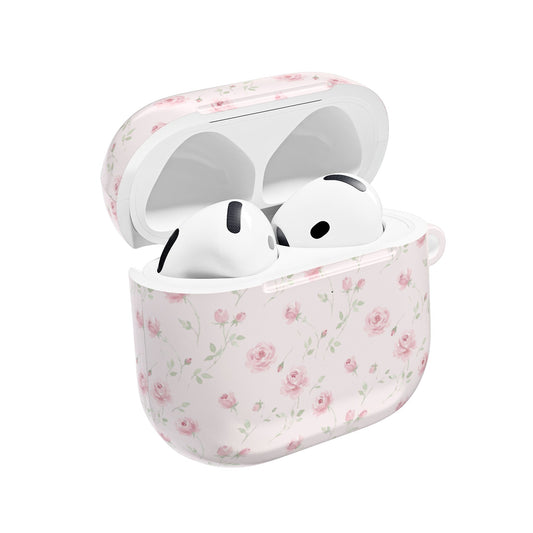 Pink flowers AirPods case