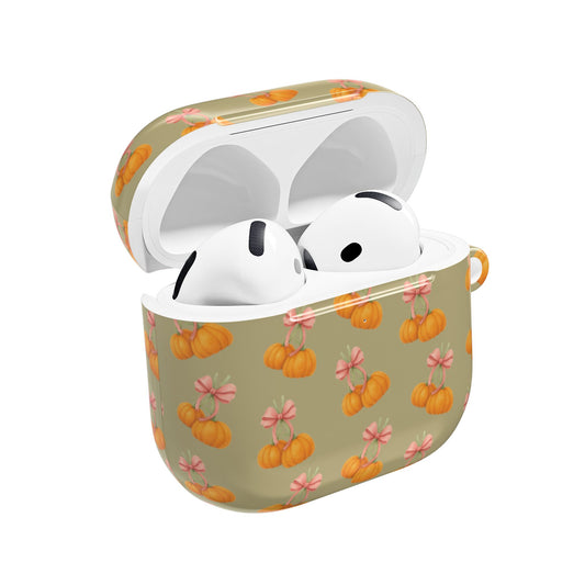 Bow pumpkin AirPods case