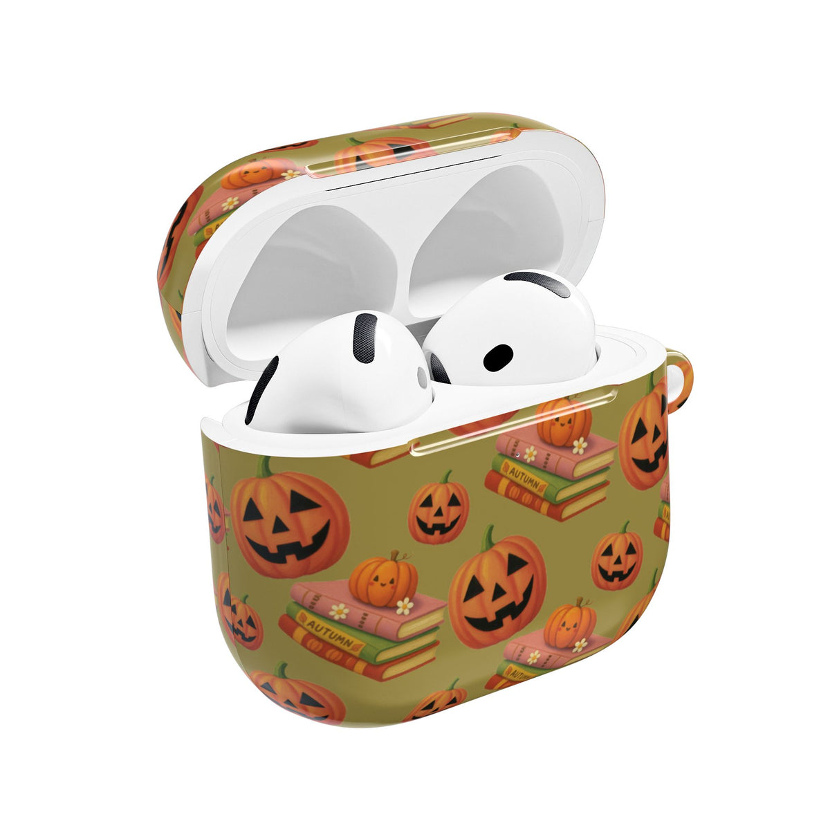 Books and pumpkins AirPods case