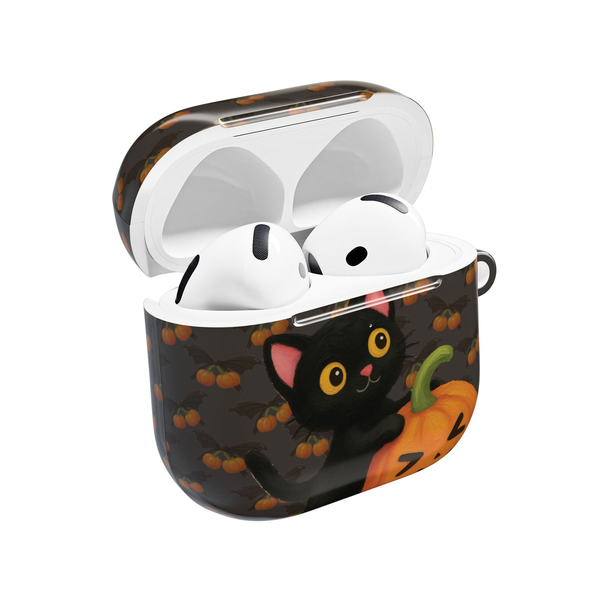 Cat and pumpkin AirPods case