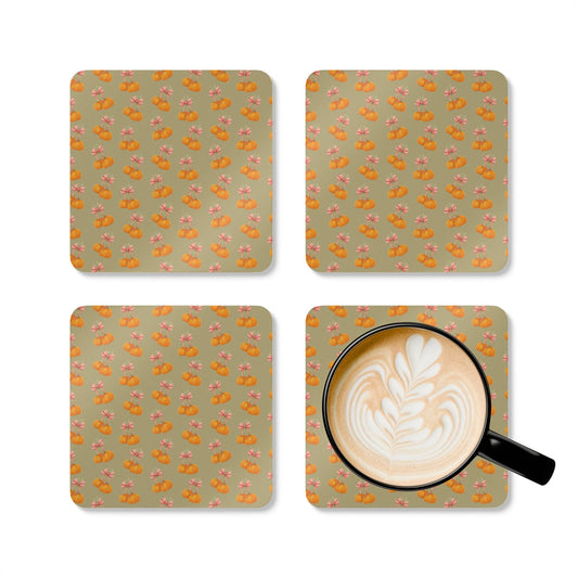 Pumpkin and bows date Coasters (2)