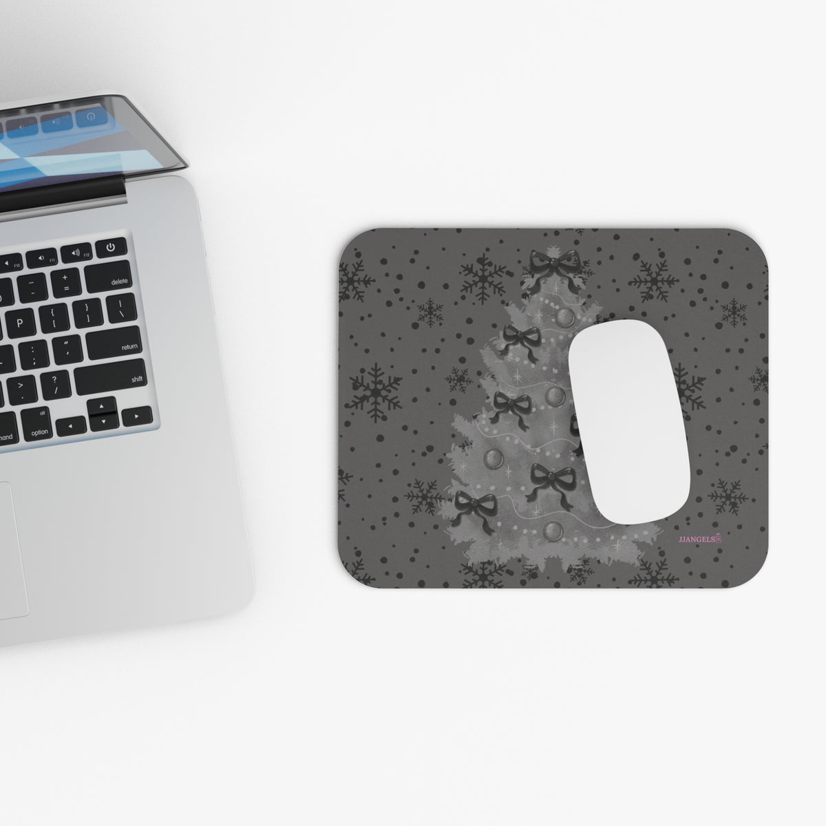 Black Christmas Mouse Pad