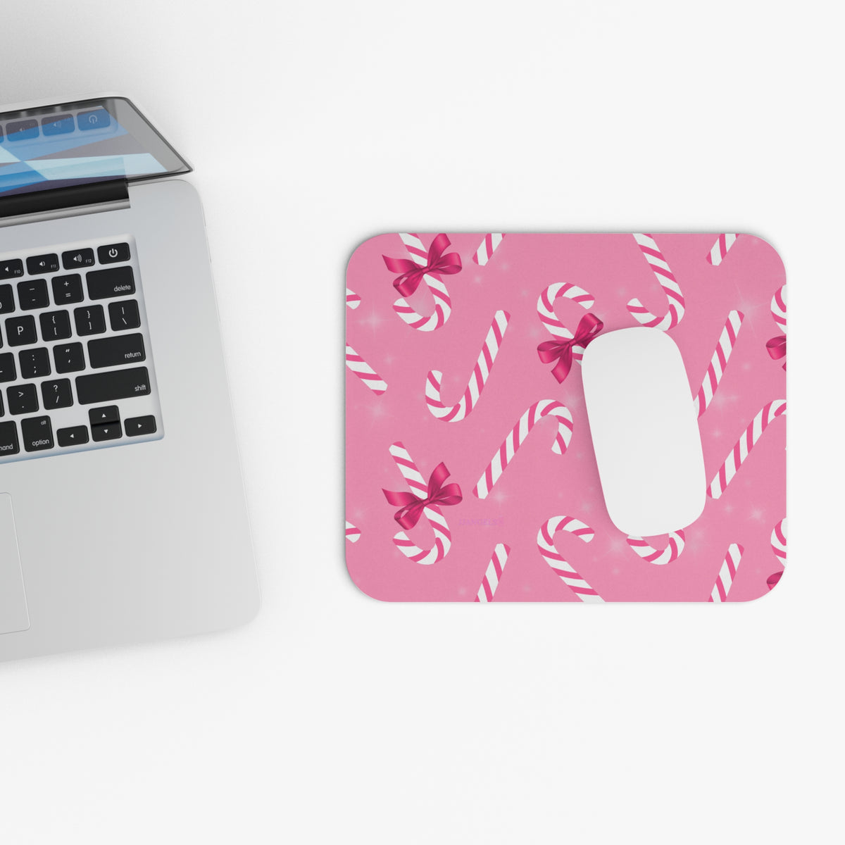 Pink Candy cane Mouse Pad