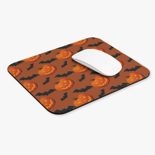 Pumpkin and bats Mouse Pad