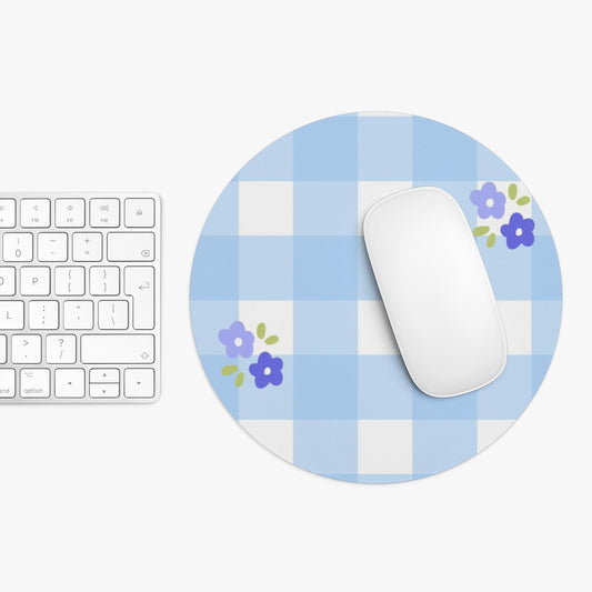Blue flower Mouse Pad