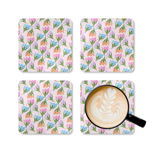 Colorful Tulips Coasters (2)