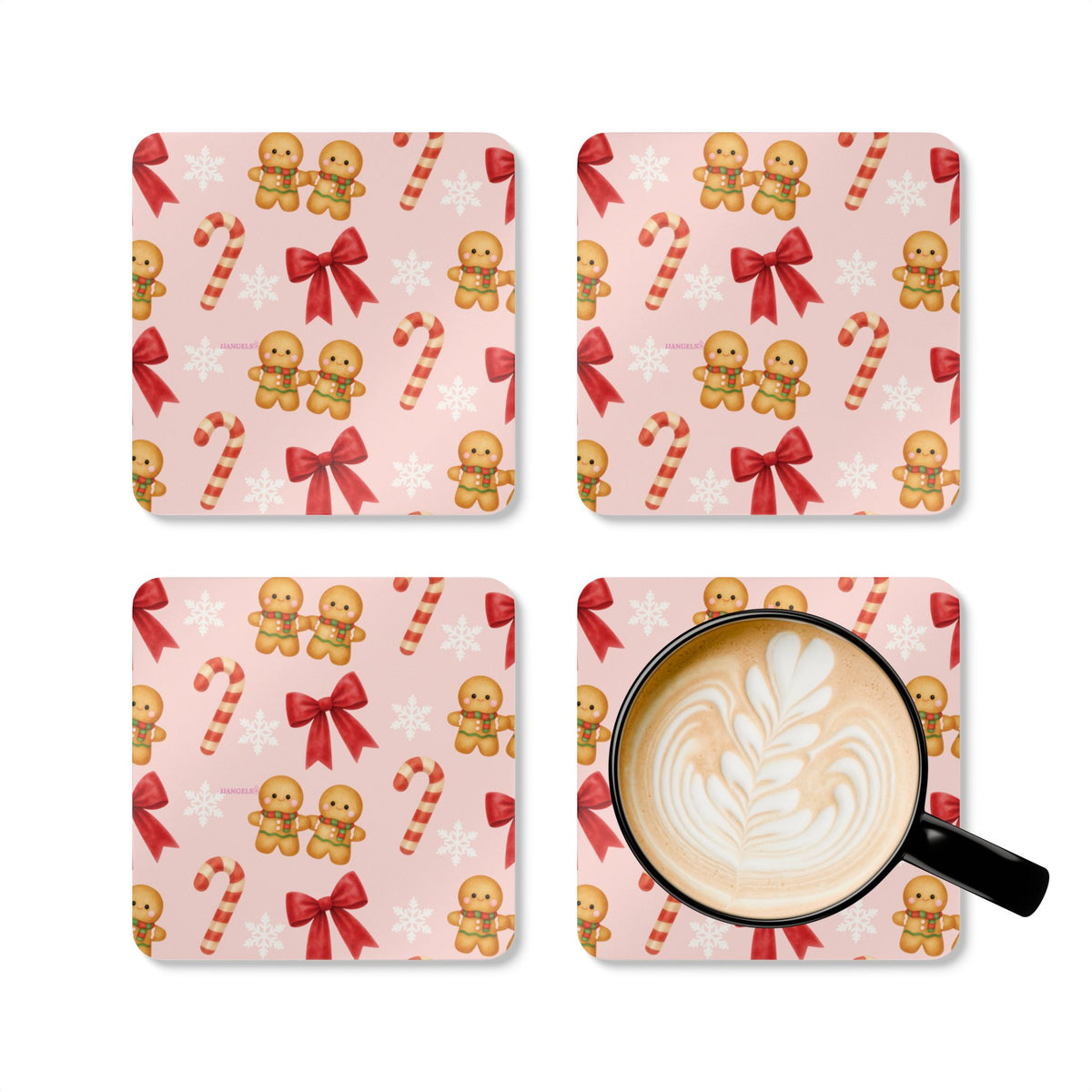 Snow and Gingerbread Coasters (2)
