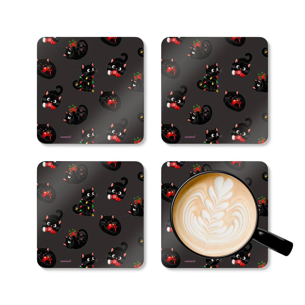 Christmas cats Coasters (2)