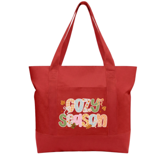 Cozy Season Cotton Tote Bag