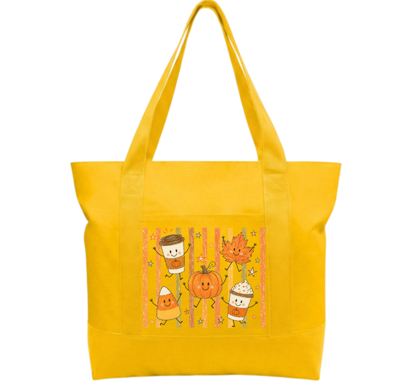 Fall Time Cotton Tote Bag