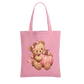 Pink Teddy Pumpkin Cotton Tote Bag
