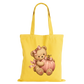 Pink Teddy Pumpkin Cotton Tote Bag