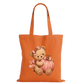 Pink Teddy Pumpkin Cotton Tote Bag
