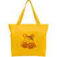 Orange bow Cotton Tote Bag