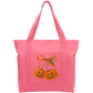 Orange bow Cotton Tote Bag