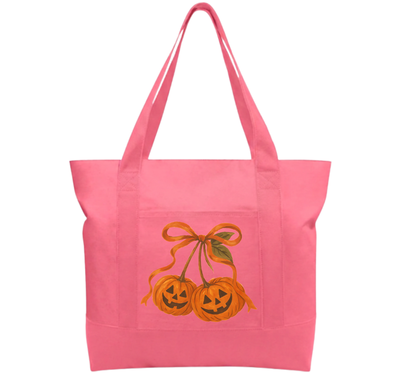 Orange bow Cotton Tote Bag