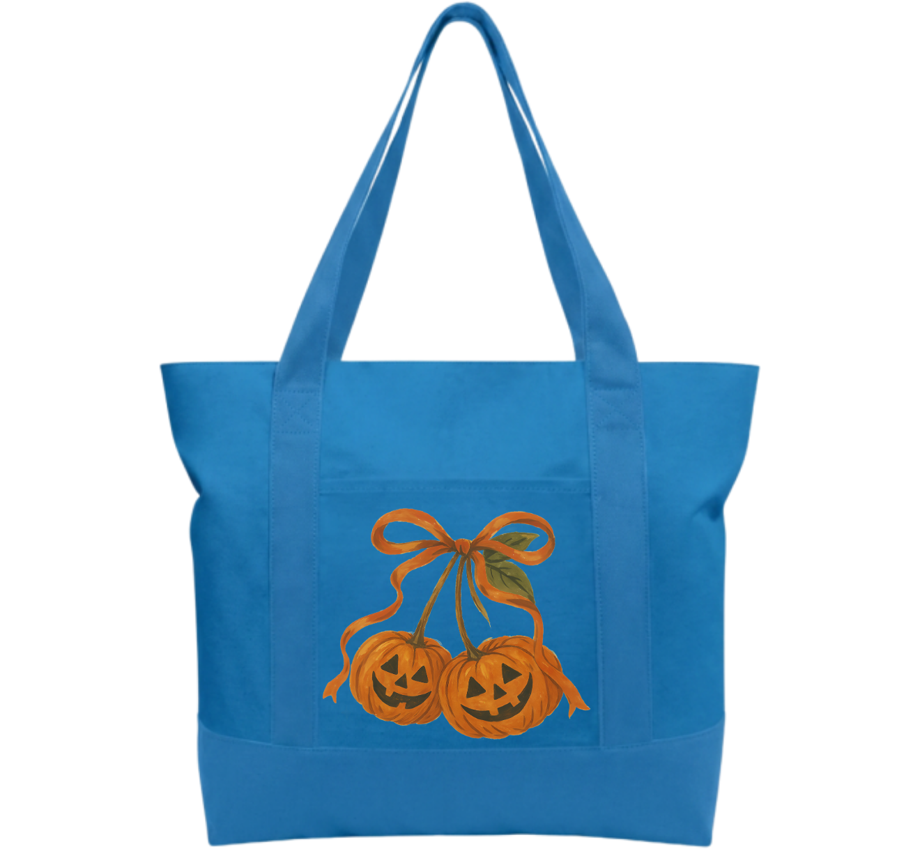 Orange bow Cotton Tote Bag