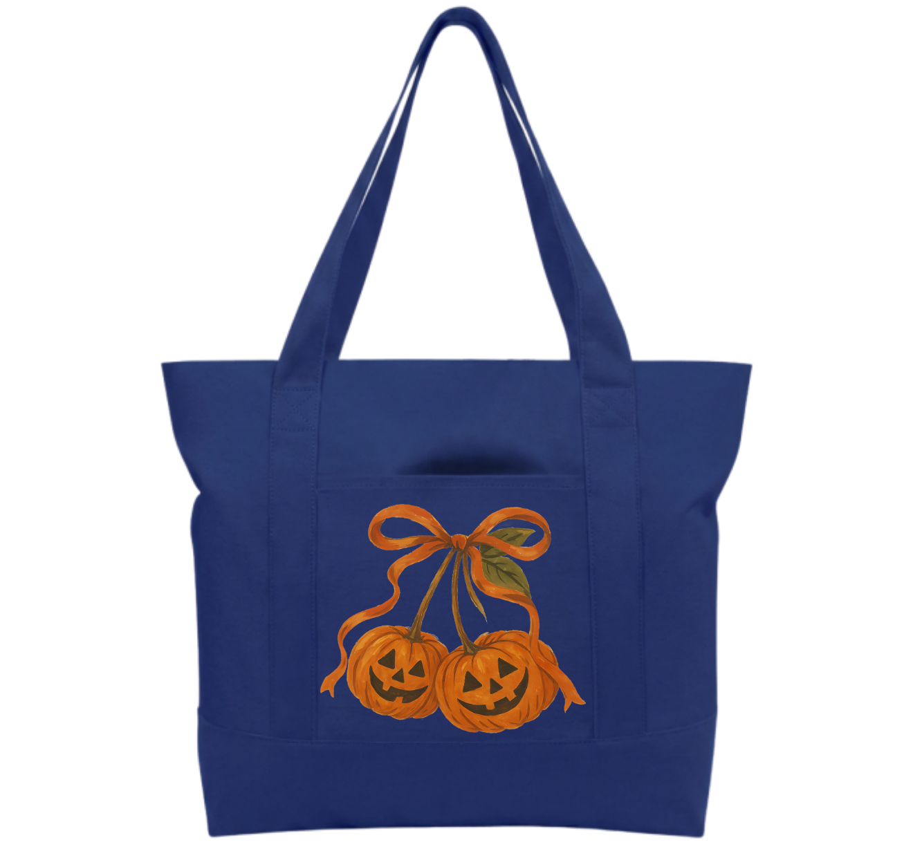 Orange bow Cotton Tote Bag