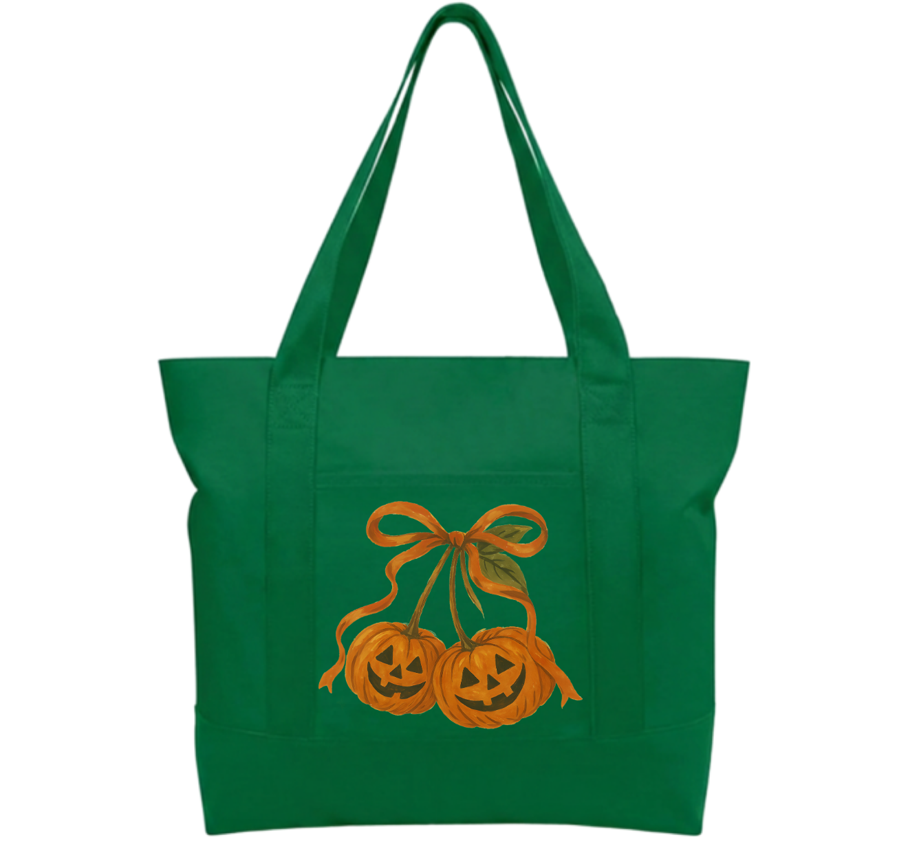 Orange bow Cotton Tote Bag