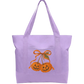 Orange bow Cotton Tote Bag