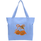 Orange bow Cotton Tote Bag