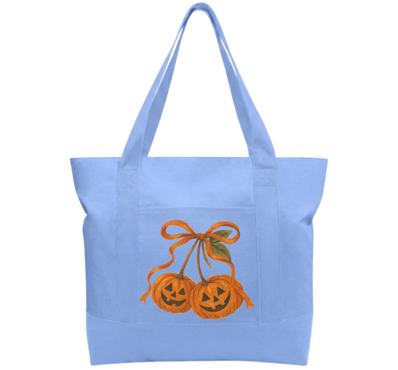 Orange bow Cotton Tote Bag