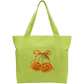 Orange bow Cotton Tote Bag