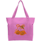 Orange bow Cotton Tote Bag