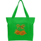 Orange bow Cotton Tote Bag