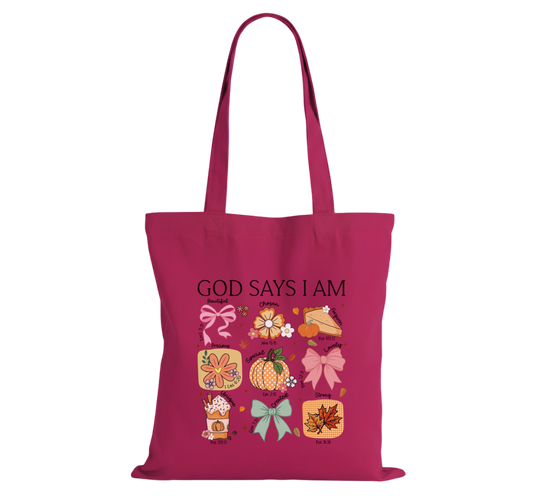 God Says Cotton Tote Bag